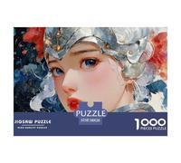 A Girl with Silver Armor 1000 Pcs Papel Ecológico Rompecabezas Cosmic Asian Goddess Imposible, Difícil Juego Familiar Puzzle Juego De Desafío Difícil 38x26cm/1000pcs