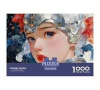 A Girl with Silver Armor 1000 Piezas Papel Ecológico Rompecabezas Cosmic Asian Goddess Liberador De Estrés Juego Creativo Puzzle Juego De Desafío Difícil 52x38cm/1000pcs