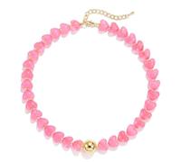 A Golden Cloud Gargantilla colorida con cuentas de corazón para mujer, bonita joyería ajustable de acrílico, regalo de moda, One size, Acrílico, Sin piedra preciosa