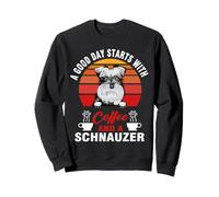 A Good Day Starts with Coffee and A Schnauzer Dog Lovers Sudadera