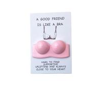 A Good Friend is Like A Bra Pocket Hug, Mini Pocket Hug with Bra Token,Cute Bra with Positive Pocket Cards,Humorous Token Hugg