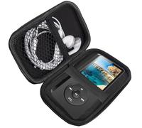 A@GPTEK MP3 A02 Funda Player 1,8 Pulgadas,Soporte con mosquetón de Metal,para Organizar Grabadora de Voz, para Bluetooth MP3 / MP4 Player/Auriculares/iPod Touch (Negro)