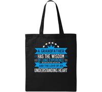 A Grandfather has The Wisdom of Long Experience - Bolsa de algodón ecológico natural, color negro, Black, Talla única