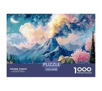 A Group of Dinosaurs 1000 Pcs Premium-Karton Puzzle Volcano with Dinosaur Lebendige Bilder Familienspiel Puzzles Als Geburtstagsgeschenke 52x38cm/1000pcs
