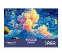 A Group of Dinosaurs 1000 Stück Premium-Karton Puzzle Glowing Cosmic Night Lebendige Bilder Familienspiel Puzzles Als Wohnaccessoires 52x38cm/1000pcs