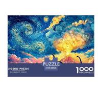 A Group of Dinosaurs 1000 Stück Stabiler Karton Puzzle Volcano with Dinosaur Lebendige Bilder Kreatives Spiel Puzzles Als Geburtstagsgeschenke 38x26cm/1000pcs