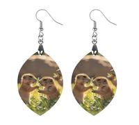 A Group of Prairie Dogs - Pendientes colgantes de madera para mujer, diseño de gota, Love, Madera, Sin piedra preciosa