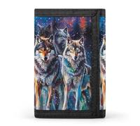 A Group of Wolves Moonnight - Carteras triples con soporte para tarjetas de crédito, 8 ranuras, llavero, ventana para fotos para hombres y mujeres, Estilo-10, Talla única, Para todas las estaciones