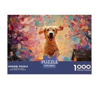 A Happy Cockapoo Puppy 1000 Piezas Cartón Rompecabezas Happy Puppy Imposible, Difícil Juego Creativo Puzzle para Niños Pequeños 38x26cm/1000pcs