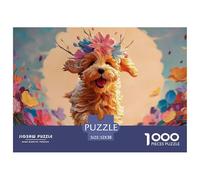 A Happy Smiling Cockapoo Puppy 1000 Piezas Papel Ecológico Rompecabezas Happy Puppy Imágenes Vibrantes Juego Familiar Puzzle para Niños Pequeños 52x38cm/1000pcs