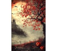 A Haunted Halloween Journal: A Spooky-Chic Notebook Featuring a Full Moon, Pumpkin, and Haunted Castle Scene