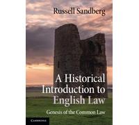 A Historical Introduction to English Law: Genesis of the Common Law