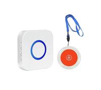 (A)Home Alarm Wireless Rechargeable Patient Elderly Personal Alarm System And Emergency Call Button Pager Alarm For Home, Child, Disabled