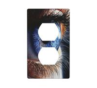 A Human Eye Outlet Cover Light Switch Cover Decorative 1 Gang Wall Plate for Kitchen Room Bathroom Size 7x11.4cm