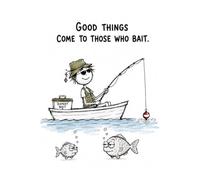 A Humorous no date 52-Week Planner for Sports fans, Good things come to those who Bait (Sarcastic Sports Series)