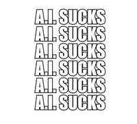 A.I. SUCKS! Dot grid notebook for designers: 5mm grid notebook - 5.5 x 8.5 inches -110pages - Designer - planner - Anti AI notebook- real artist - graphic design -