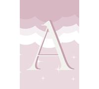 A: Initial Monogram Personal Letter alphabet Journal, cloud dancer, Personalized Lined Notebook For Kids, Boys and Girls, Men and Women Perfect bound, Matte Soft Cover Diary, 120 Pages, size 6x9 inch.