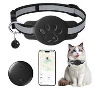 A-ir Tracker Tag - Rastreador de ubicación de gatos con soporte, sin tarifa mensual, collar reflectante para gatos compatible con Apple A-ir Tracker Tag Find My (solo i-OS)