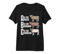 A Is For Angus B Is For Farm Animals Lover Ganadería Camiseta Premium