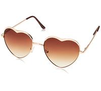 A.J. Morgan Gafas de sol redondas Heart of Glass para mujer, doradas, 55 mm