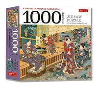 A Japanese Garden in Summertime Jigsaw Puzzle : 1000 pieces: A Scene from THE TALE OF GENJI, Woodblock Print (Finished Size 24 in X 18 in)