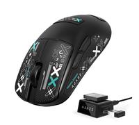 A.JAZZ AJ159V2MC Ratón Gaming Inalámbrico Tri-Modo BT/2.4G/Tipo-C Cableado, Sensor PixArt 3311 24,000 dpi, 54G Ultraligero, Batería Intercambiable, Grip Tape, PC/Mac/Portátil-Negro