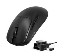 A.JAZZ AJ159V2MC Ratón Gaming Inalámbrico, Triple Modo BT/2.4G/USB-C con Cable, Sensor Óptico PixArt 3311 24,000DPI, Ultraligero 54g, con Batería Reemplazable - para PC/Mac/Portátil - Negro