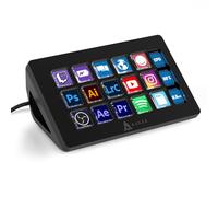 A.JAZZ AKP153 Stream Studio Controller Stream Deck-Type-c con cable con 15 teclas macro LCD y 1 pantalla lateral, soporte desmontable para múltiples acciones activadas en WIN MAC Twitter TikTok