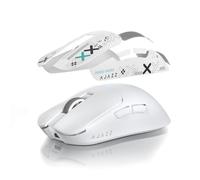 A.JAZZ Ratón para Juegos, inalámbrico de Triple Modo (2,4 GHz/BT/USB-C), Sensor óptico PixArt PAW3311 Ultraligero con 24 000 dpi y una frecuencia de sondeo de 1 000 (B-Blanco)