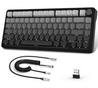 A.JAZZ x Attack Shark X85 Teclado Mecánico de Junta,75% Teclado Inalámbrico para Juegos con Knob,Acolchado de 5 Capas,PBT Side-Printed Keycap,BT/2,4G/USB-C,Interruptor Lineal,Hot-Swap,RGB,para PC,Mac