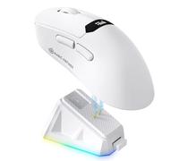 A.JAZZ x Magic-Refiner R1 Ratón Gaming con Base de Carga magnética, Interruptor OMRON, Sensor PixArt PAW3311, BT/2,4G Inalámbrico/Cableado con Pantalla, ratón 25000 dpi para Oficina y Jugadores