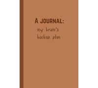 A journal: my brain’s backup plan: Forgetfulness notebook (Notebook, Password Logbook, Financial Tracker and Organizer), Funny gift notebook