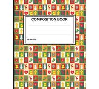 A Joyful Christmas Wrapping Paper Theme Composition Notebook: Wide Ruled Blank Lined for Children, Boys and Girls or Adults | 100 pages | 7.5 x 9.25 inches