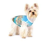 A Joyful Holiday by The Seaside - Camisa de algodón para perro, suave, transpirable, para perros, gatos, niños, niñas, mascotas, adecuada para mascotas pequeñas