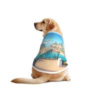 A Joyful Holiday by The Seaside - Camisa para perros grandes y medianos, camisetas de malla transpirable para mascotas, perfectas para el uso diario y ocasiones especiales