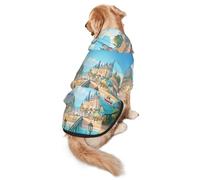 A Joyful Holiday by The Seaside - Sudadera con capucha para perro, ropa de poliéster suave y transpirable para perros medianos y grandes