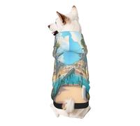 A Joyful Holiday by The Seaside - Sudadera con capucha para perro, ropa de poliéster suave y transpirable para perros pequeños, medianos y grandes