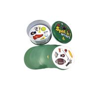 (A) Juego de cartas Dobble Spot It para mayores de 8 años con animales, alfabetos y números