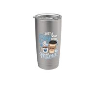 A juego Día de la Madre Divertido Solo Un Niño Que Ama A Su Mamá Vaso térmico de acero inoxidable de doble pared