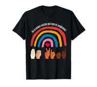 A juego naranja Unity Day Rainbow Be Kind ASL Anti Bullying Camiseta