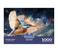 A Kingfisher Bird 1000 Stück Premium-Karton Puzzle Blue Bird Stressabbau Kreatives Spiel Puzzles Als Wohnaccessoires 52x38cm/1000pcs A Kingfisher Bird 1000 Stück Premium-Karton Puzzle Blue Bird Str
