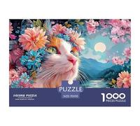 A Kitty with Rainbow-Colored Fur 1000 Stück Ökopapier Puzzle Van-Gogh Style Starry Sky Lebendige Bilder Familienspiel Puzzles Für Erwachsene Und Kinder 70x50cm/1000pcs