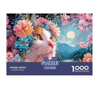 A Kitty with Rainbow-Colored Fur 1000 Stück Ökopapier Puzzle Van-Gogh Style Starry Sky Stressabbau Familienspiel Puzzles Als Geburtstagsgeschenke 52x38cm/1000pcs