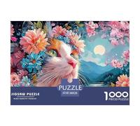 A Kitty with Rainbow-Colored Fur 1000 Stück Premium-Karton Puzzle Van-Gogh Style Starry Sky Stressabbau Kreatives Spiel Puzzles Als Wohnaccessoires 38x26cm/1000pcs