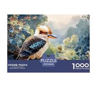 A Kookaburra Bird 1000 Pcs Stabiler Karton Puzzle Wild Bird Stressabbau Familienspiel Puzzles Als Wohnaccessoires 38x26cm/1000pcs