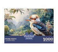 A Kookaburra Bird 1000 Stück Ökopapier Puzzle Wild Bird Lebendige Bilder Familienspiel Puzzles Als Geburtstagsgeschenke 38x26cm/1000pcs