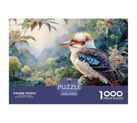A Kookaburra Bird 1000 Stück Ökopapier Puzzle Wild Bird Lebendige Bilder Familienspiel Puzzles Als Wohnaccessoires 70x50cm/1000pcs