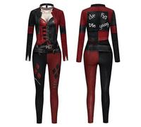 (A,L)The Suicide Squad Harley Quinn Jumpsuit Womens Grils Halloween Bodysuit Costumes