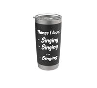 A la cantante le encanta cantar cosas que amo cantar y cantar Vaso térmico de acero inoxidable de doble pared