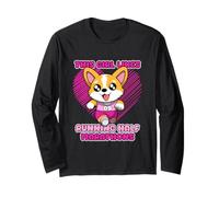 A la chica le gusta correr medio maratón lindo cachorro Manga Larga
